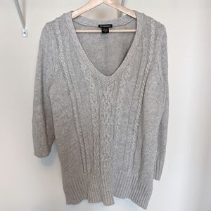 Thick Knit V-Neck Sweater